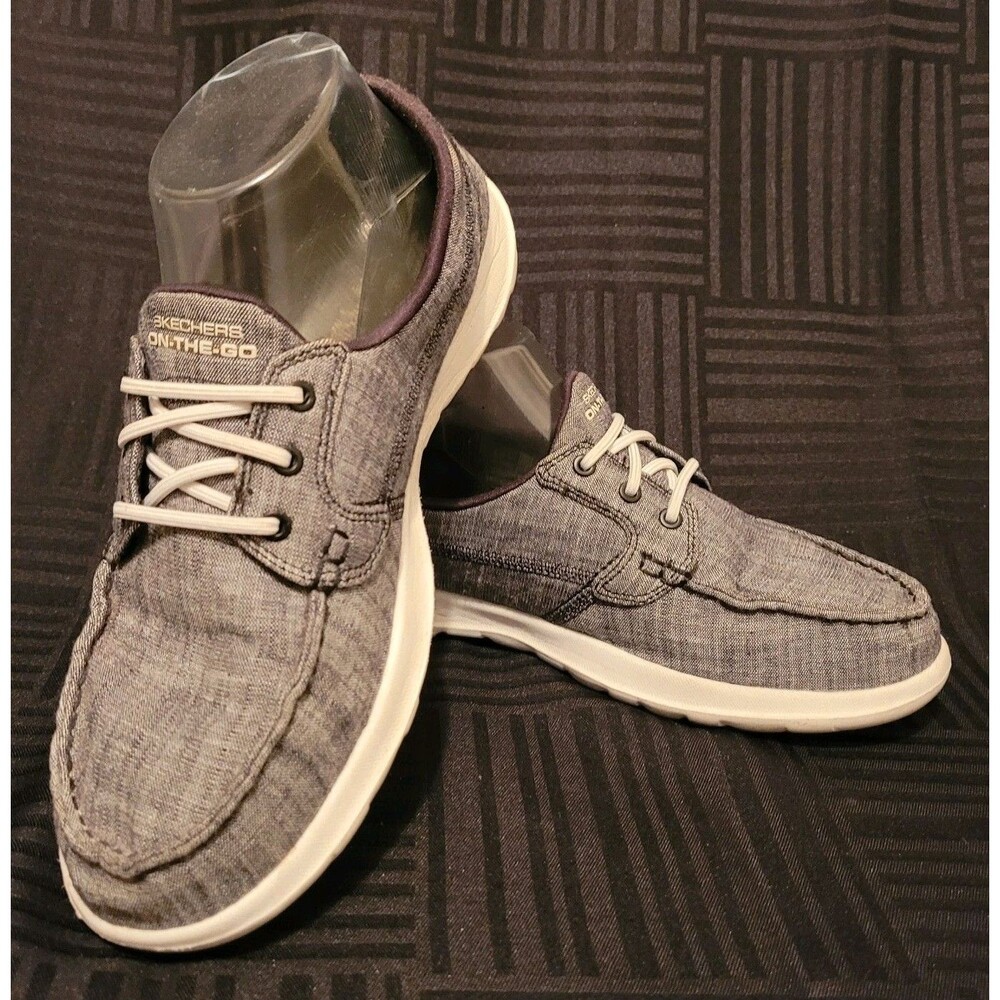 Skechers Goga Max Boat Shoes On The Go Sneakers Women’s Size 8.5 Gray